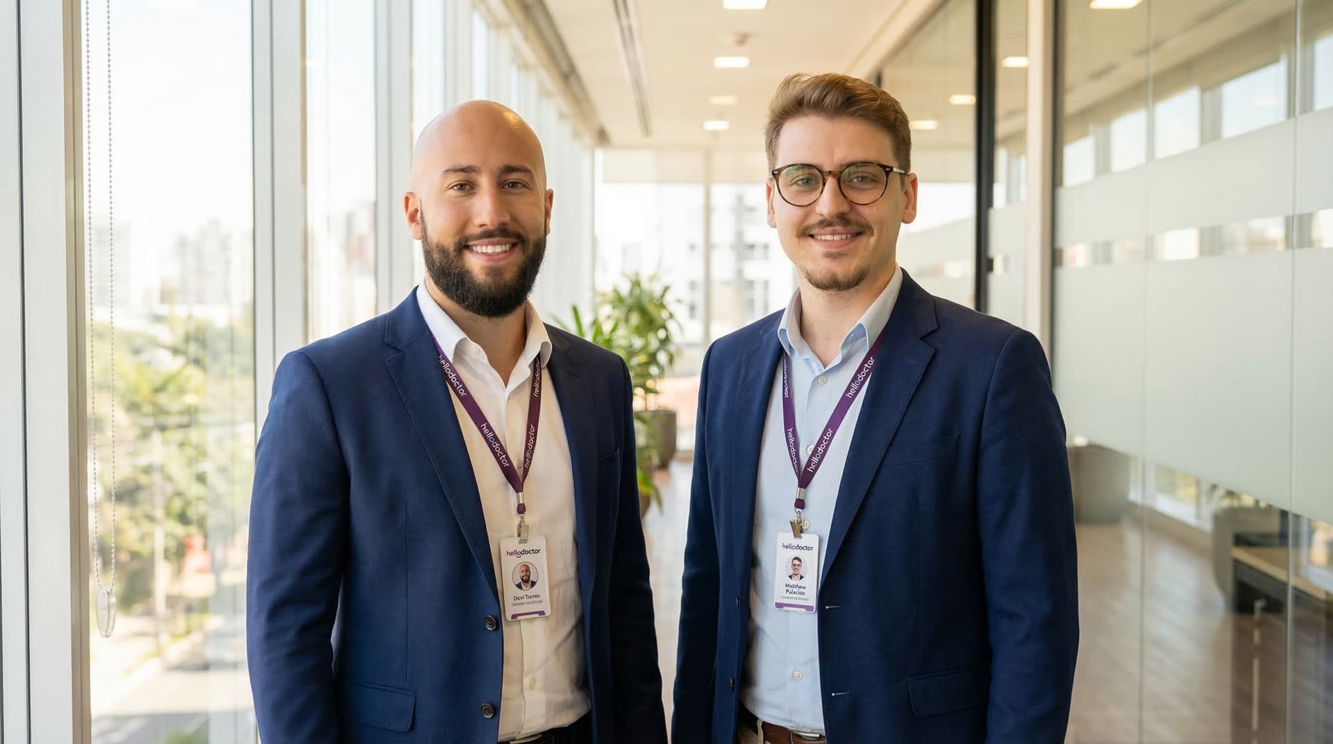 Fundadores do Hello Doctor — Davi Torres e Matthew Palacios